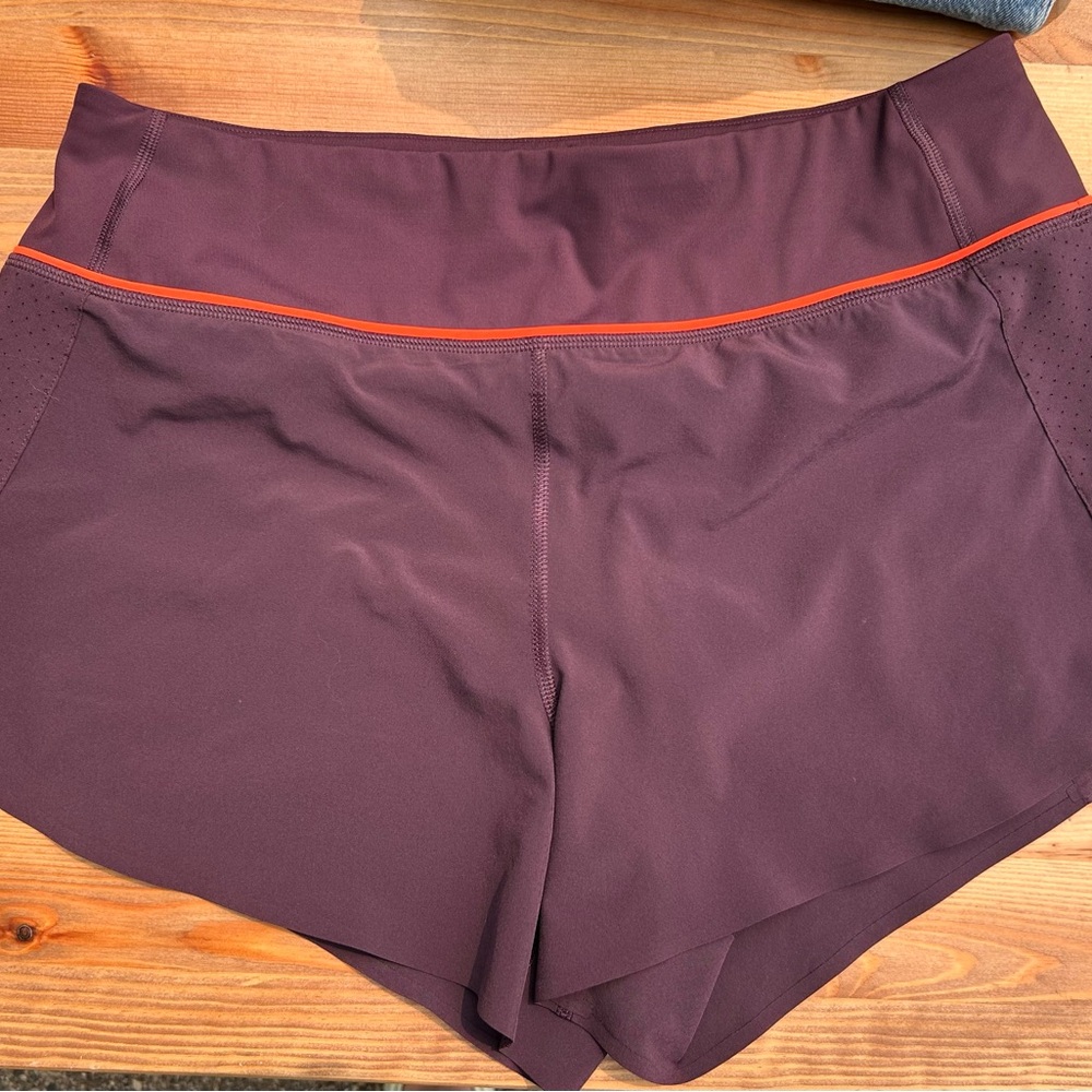Athleta Purple and Orange Athletic Shorts Performance Fit